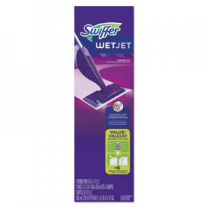 Swiffer WetJet Mop Starter Kit, 46" Handle, Silver/Purple, 2/Carton PGC92811CT 92811
