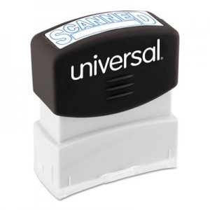 Universal Message Stamp, SCANNED, Pre-Inked One-Color, Blue UNV10157