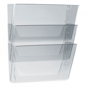 Storex Wall File, Letter, 13 x 14, Three Pocket, Clear STX70245U06C 70245U06C