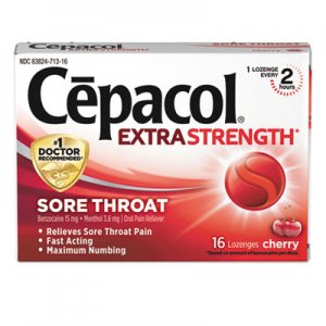 Cepacol Exta Strength Sore Throat Lozenge, Cherry, 16/Box, 24 Boxes/Carton RAC71016CT 63824-71016