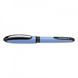 SchneiderA One Hybrid Stick Roller Ball Pen, 0.5 mm, Black Ink, Blue Barrel, 10/Box RED183501 183501