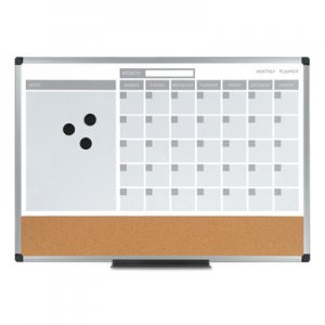 MasterVision 3-in-1 Calendar Planner Dry Erase Board, 36 x 24, Silver Frame BVCMB0707186P MB0707186P