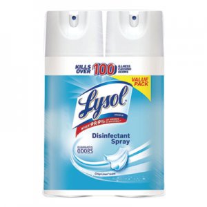 LYSOL Brand Disinfectant Spray, Crisp Linen, 12.5 oz Aerosol Spray, 2/Pack, 6 Pack/Carton RAC89946 19200-89946