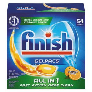 FINISH Dish Detergent Gelpacs, Orange Scent, 54/Box, 4 Boxes/Carton RAC81181CT 51700-81181