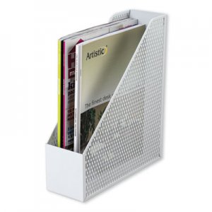 Artistic Urban Collection Punched Metal Magazine File, 3 1/2 x 10 x 11 1/2, White AOPART20004WH ART20004WH
