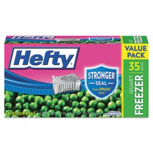 Hefty Slider Bags, 1 qt, 2.5 mil, 7" x 8", Clear, 315/Carton RFPR82235CT PAC R82235