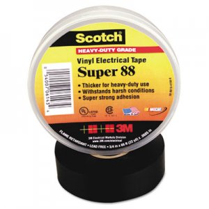 3M Scotch 88 Super Vinyl Electrical Tape, 0.75" x 66 ft, Black MMM06143 7000006092