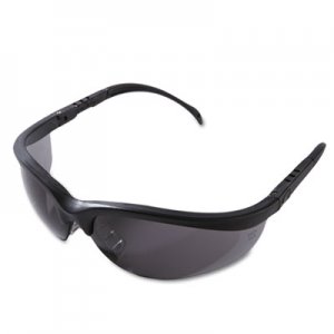 MCR Klondike Safety Glasses, Matte Black Frame, Gray Lens, 12/Box CRWKD112BX KD112