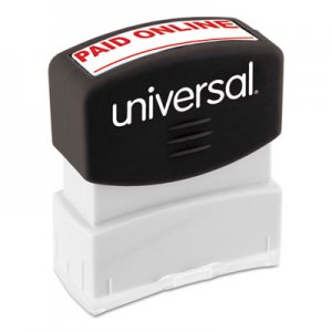 Universal Message Stamp, PAID ONLINE, Pre-Inked One-Color, Red UNV10156