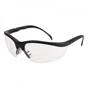 MCR Klondike Safety Glasses, Matte Black Frame, Clear Lens, 12/Box CRWKD110BX KD110
