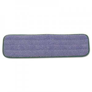 Rubbermaid Commercial Microfiber Wet Mopping Pad, 18 1/2" x 5 1/2" x 1/2", Green, 12/Carton RCPQ410GRECT
