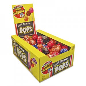 Tootsie Roll Tootsie Pops, 0.6 oz, Assorted Flavors, 100/Box TOO0508 TOO508