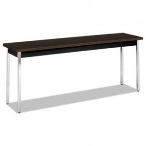 HON Utility Table, Rectangular, 72w x 18d x 29h, Mocha/Black HONUTM1872MOPCH HUTM1872.MOCH.P.CHR