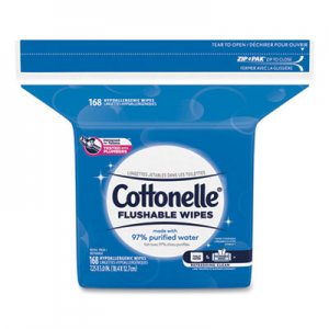 Cottonelle Fresh Care Flushable Cleansing Cloths, White, 5 x 7 1/4, 168/Pack KCC10358EA 10358