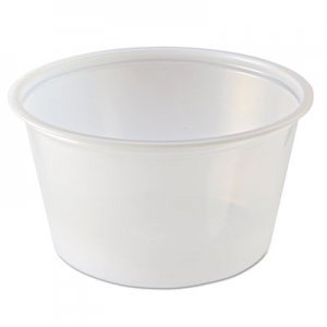 Fabri-Kal Portion Cups, 4oz, Clear, 125/Sleeve, 20 Sleeves/Carton FABPC400 9500517