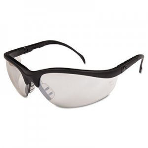 MCR Klondike Safety Glasses, Black Matte Frame, Clear Mirror Lens, 12/Box CRWKD119BX KD119