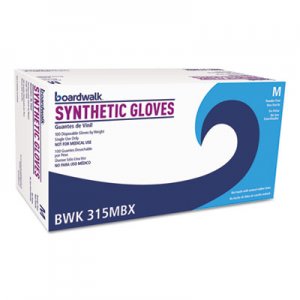 Boardwalk Powder-Free Synthetic Vinyl Gloves, Medium, Cream, 4 mil, 1000/Carton BWK315MCT