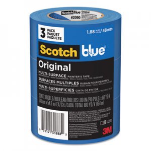 ScotchBlue Original Multi-Surface Painter's Tape, 3" Core, 1.88" x 60 yds, Blue, 3/Pack MMM209048EVP 2090-48EVP