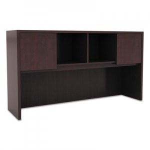 Alera Valencia Series Hutch with Doors, 58 7/8w x 15d x 35 1/2h, Mahogany ALEVA286015MY