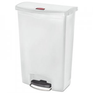 Rubbermaid Commercial Slim Jim Resin Step-On Container, Front Step Style, 24 gal, White RCP1883561 1883561