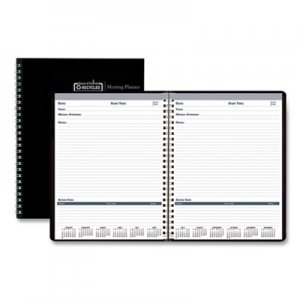 House of Doolittle Recycled Meeting Note Planner, 11 x 8.5, Black/Blue, 2021 HOD583992 5839-92
