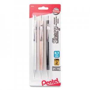 Pentel Sharp Mechanical Pencil, 0.7 mm, HB (#2.5), Black Lead, Assorted Barrel Colors, 3/Pack PENP207MBP3M P207MBP3M