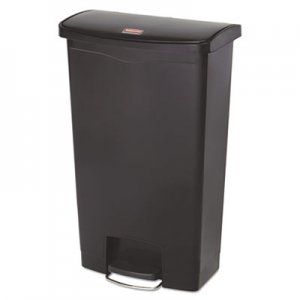 Rubbermaid Commercial Slim Jim Resin Step-On Container, Front Step Style, 18 gal, Black RCP1883613 1883613