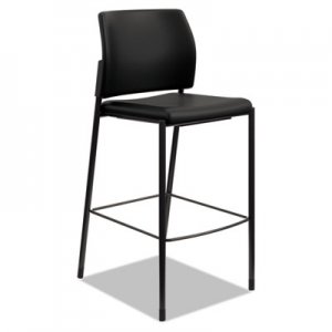 HON Accommodate Series Armless Cafe Stool, Black Vinyl HONSCS2NEUR10B HSCS2.N.E.UR10.BLCK