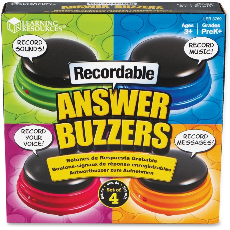 Learning Resources Recordable Answer Buzzers (Set of 4) 3769 LRN3769