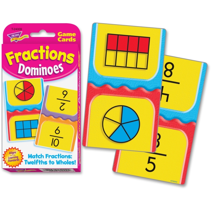 Trend Fractions Dominoes Challenge Cards 24009 TEP24009