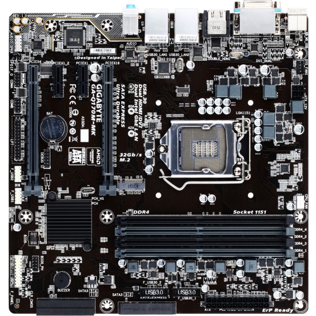 Gigabyte Ultra Durable 100 (rev. 1.0) Desktop Motherboard GA-Q170M-MK