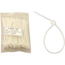 Unirise 6in Nylon Cable Tie 40lbs Clear 100pk ZIP-06IN-100PKCL