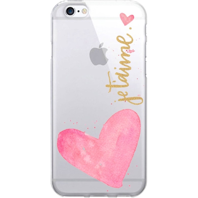 OTM Artist Prints Clear Phone Case, Je Taime IP6PV1CLR-ART-19