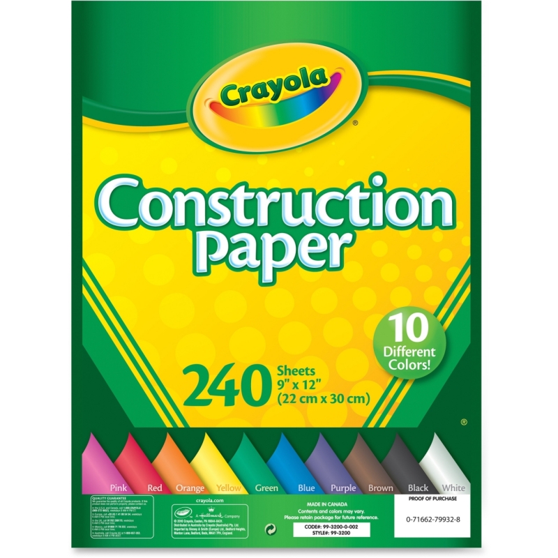 Crayola Construction Paper 99-3200 CYO993200