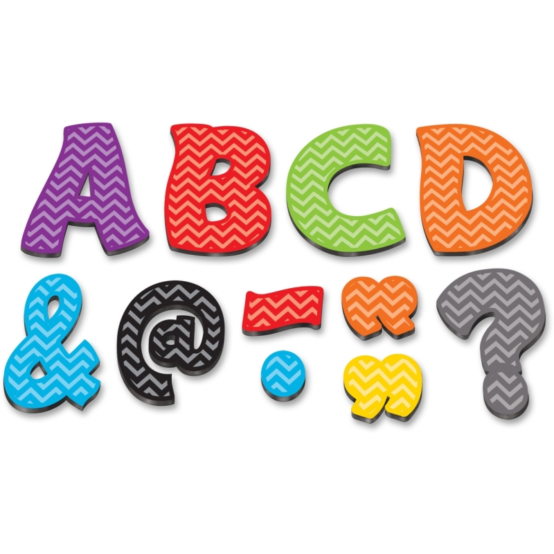 Teacher Created Resources Chevron 3" Magnetic Letters 77213 TCR77213
