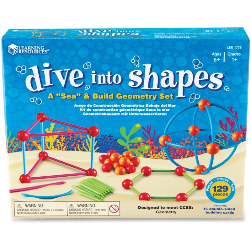 Learning Resources Dive into Shapes! A "Sea" and Build Geometry Set 1773 LRN1773