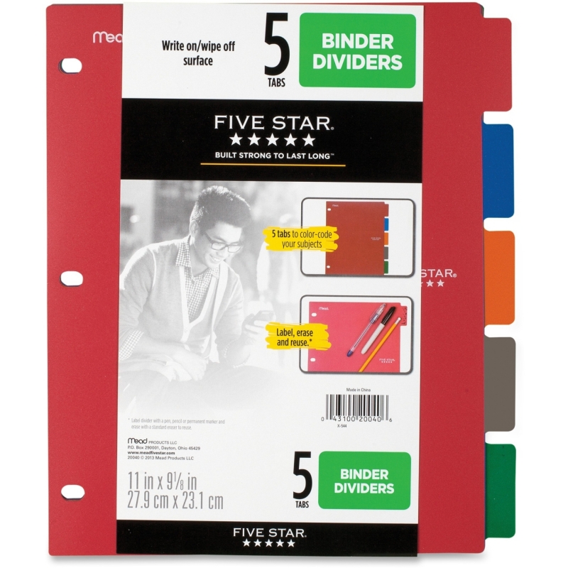 Five Star Multicolor 5-tab Binder Dividers 20040 MEA20040