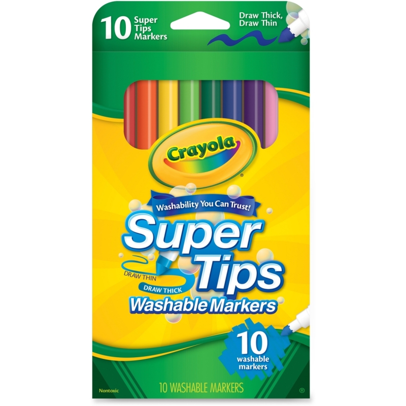 Crayola SuperTips 10-color Washable Markers 588610 CYO588610