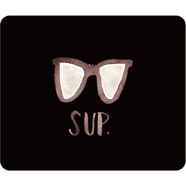 OTM Artist Prints Black Mouse Pad, Sup Dude OP-MPV1BM-ART-15