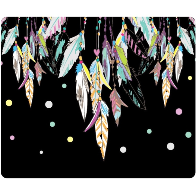 OTM Hipster Prints Black Mouse Pad, Dream Catcher Color OP-MPV1BM-HIP-09