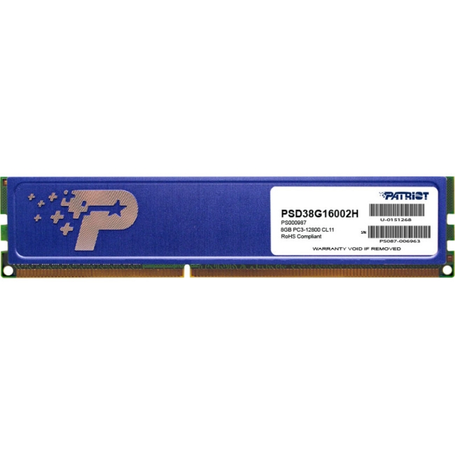 Patriot Memory Signature 8GB DDR3 SDRAM Memory Module PSD38G16002H