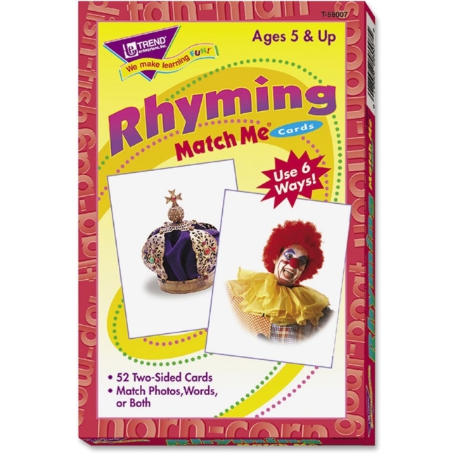 Trend Trend Rhyming Match Me Flash Cards T58007 TEPT58007