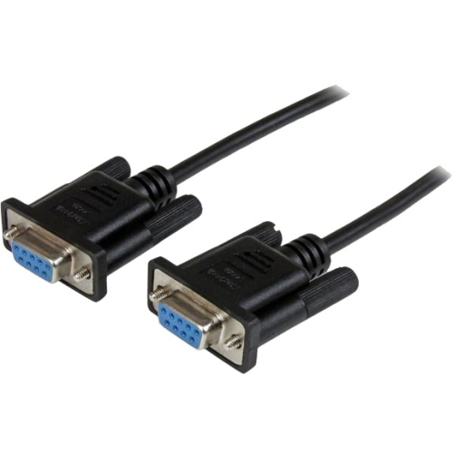 StarTech.com 1m Black DB9 RS232 Serial Null Modem Cable F/F SCNM9FF1MBK