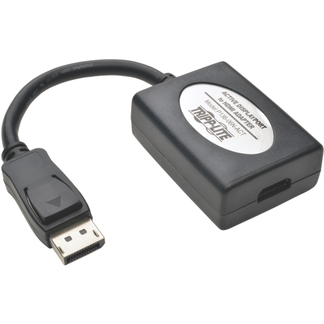 Tripp Lite DisplayPort to HDMI Active Converter, 1920x1200/1080P (M/F) 6-in. P136-06N-ACT