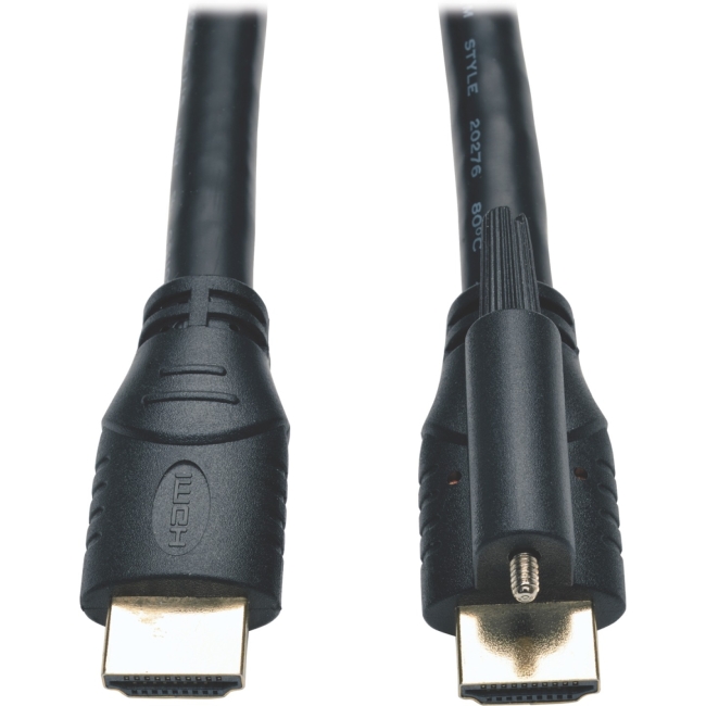 Tripp Lite High Speed HDMI Cable with Ethernet and Locking Connector, 24AWG (M/M), 10-ft. P569-010-LOCK