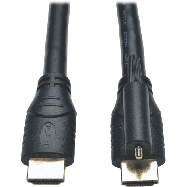 Tripp Lite High Speed HDMI Cable with Ethernet and Locking Connector, 24AWG (M/M), 15-ft. P569-015-LOCK
