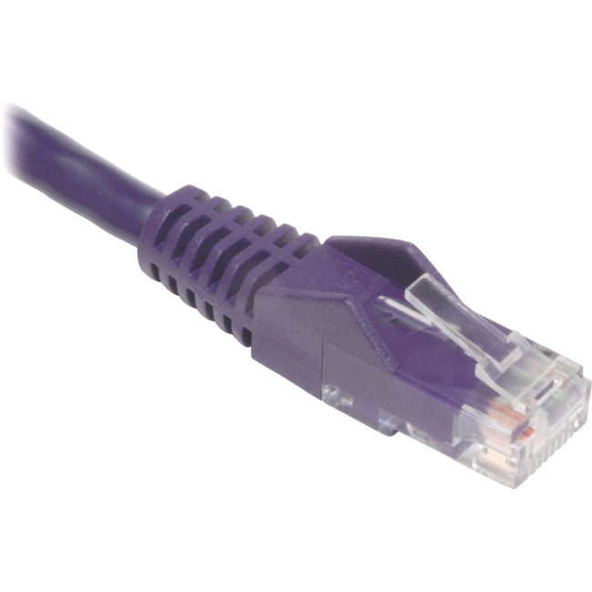 Tripp Lite Cat5e 350MHz Snagless Molded Patch Cable (RJ45 M/M) - Purple, 14-ft. N001-014-PU