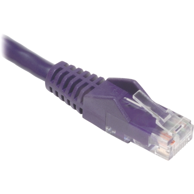 Tripp Lite Cat5e 350MHz Snagless Molded Patch Cable (RJ45 M/M) - Purple, 10-ft N001-010-PU