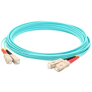 AddOn 6m Laser Optimized Multi-Mode Fiber (LOMM) Duplex SC/SC OM4 Aqua Patch Cable ADD-SC-SC-6M5OM4