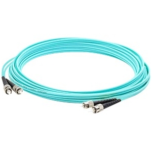 AddOn 2m Laser-optimized Multi-Mode Fiber (LOMM) Duplex ST/ST OM4 Aqua Patch Cable ADD-ST-ST-2M5OM4